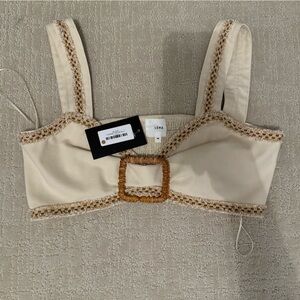 NWT linen crop top size M